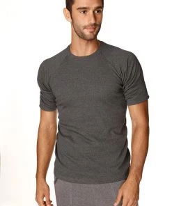 4-rth MEN Hybrid CREW Neck Raglan Tee (Charcoal)