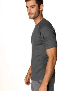 4-rth MEN Hybrid CREW Neck Raglan Tee (Charcoal)