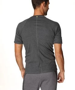 4-rth MEN Hybrid CREW Neck Raglan Tee (Charcoal)