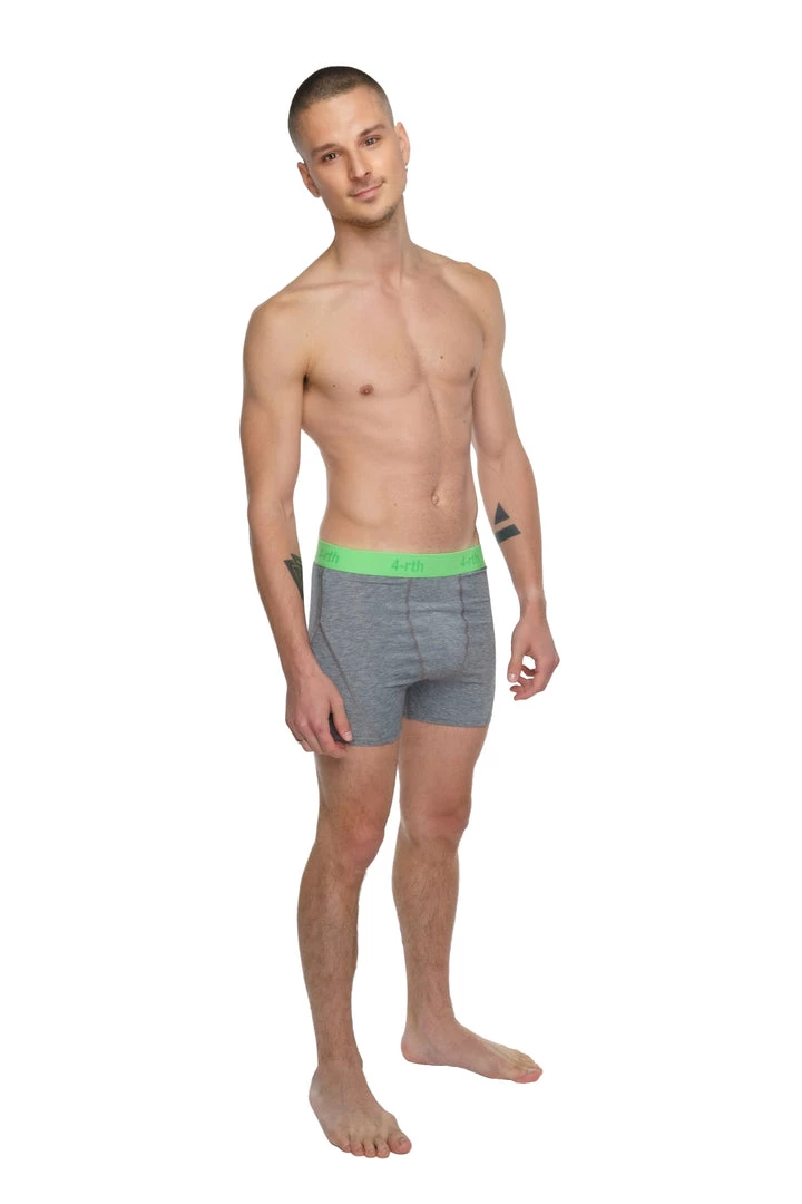 4-rth MEN Performance Yoga Leggings - Short (Steel Heather)