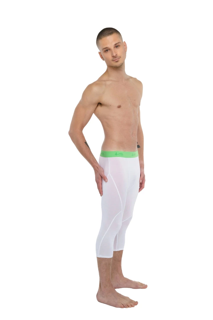 4-rth Performance Yoga Leggings - 3/4 (Arctic White) MEN