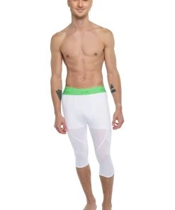 4-rth Performance Yoga Leggings - 3/4 (Arctic White) MEN