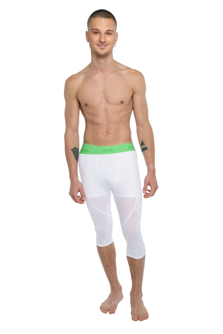 4-rth Performance Yoga Leggings - 3/4 (Arctic White) MEN