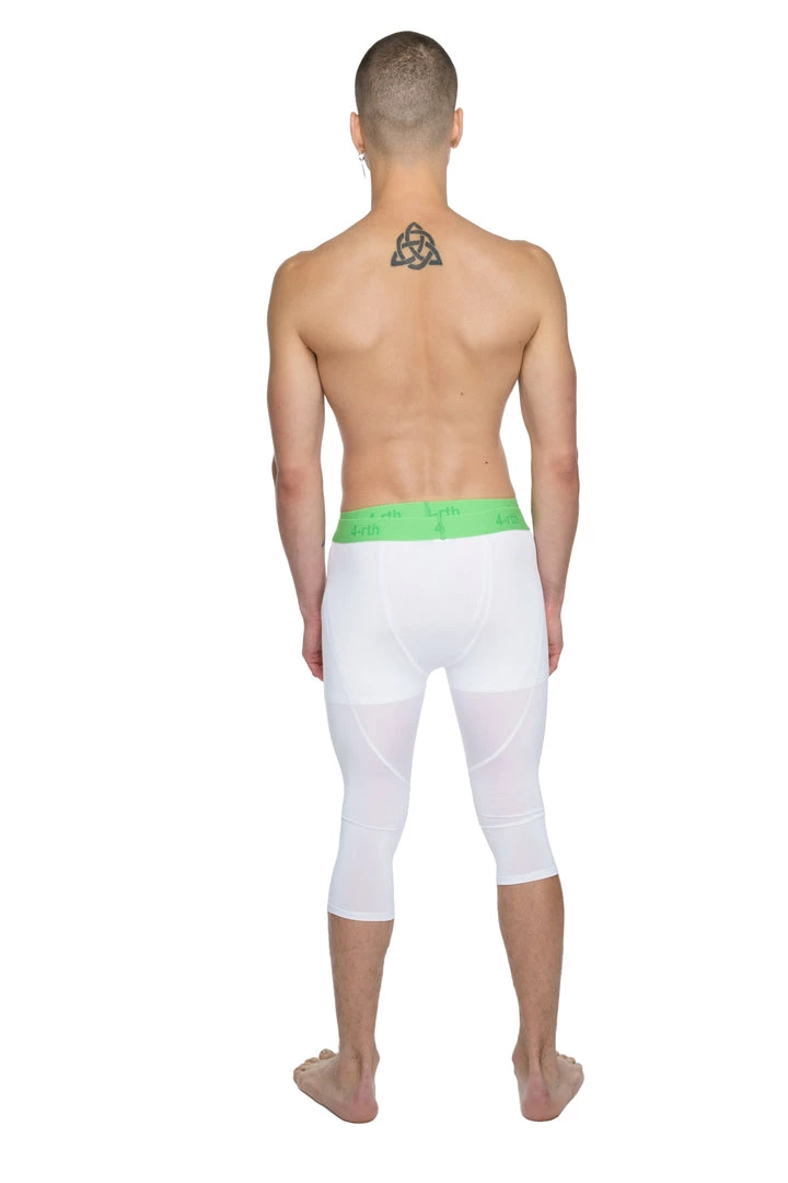 4-rth Performance Yoga Leggings - 3/4 (Arctic White) MEN