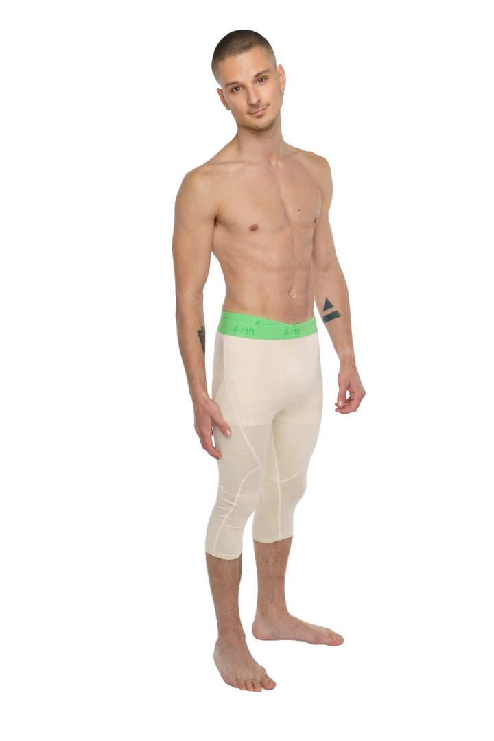 4-rth Performance Yoga Leggings - 3/4 (Sand Beige) MEN