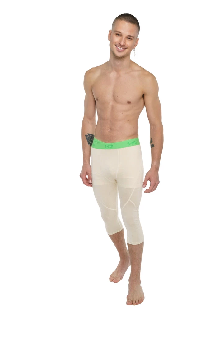 4-rth Performance Yoga Leggings - 3/4 (Sand Beige) MEN