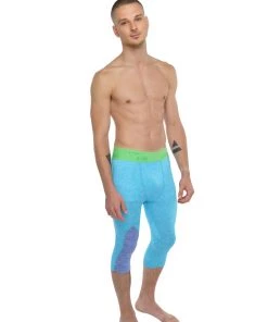 4-rth Performance Yoga Leggings - 3/4 (Coral Heather) MEN