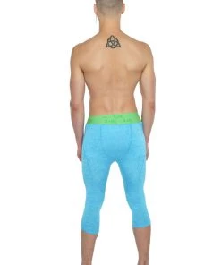 4-rth Performance Yoga Leggings - 3/4 (Coral Heather) MEN