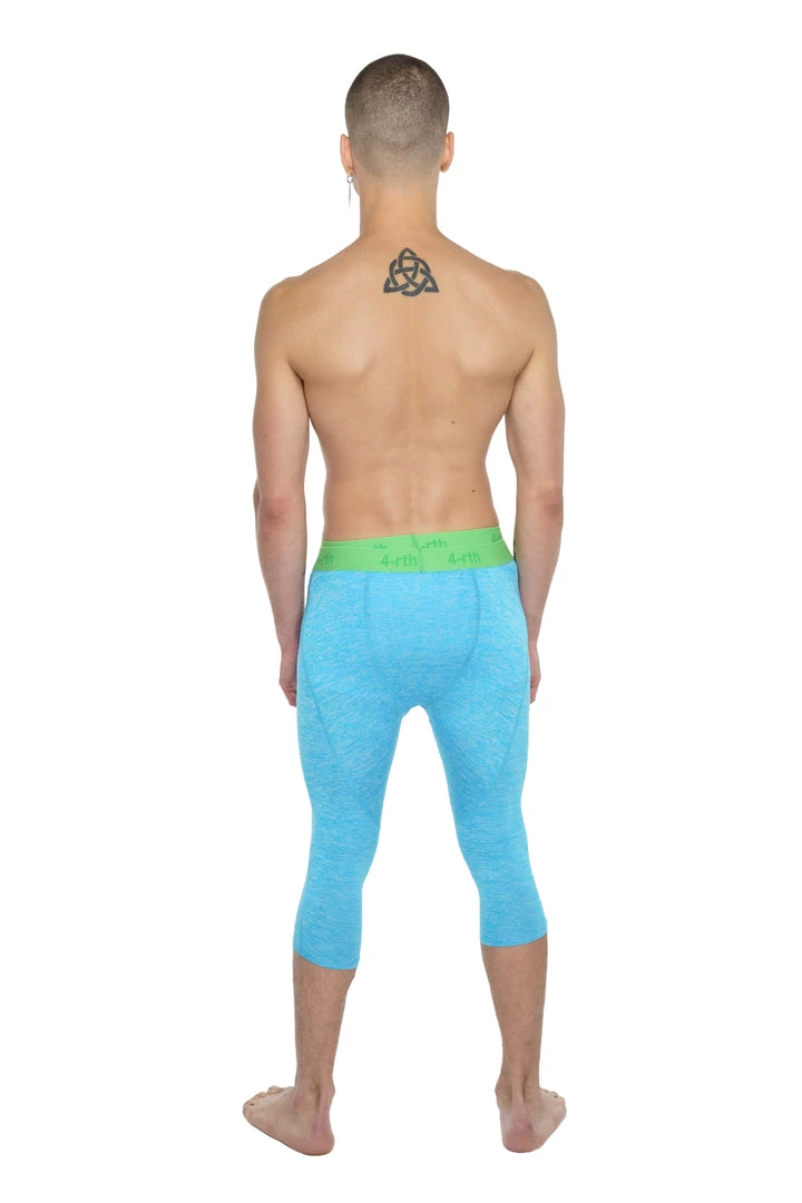 4-rth Performance Yoga Leggings - 3/4 (Coral Heather) MEN