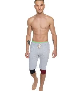 4-rth Performance Yoga Leggings - 3/4 (Brick Red Heather) MEN