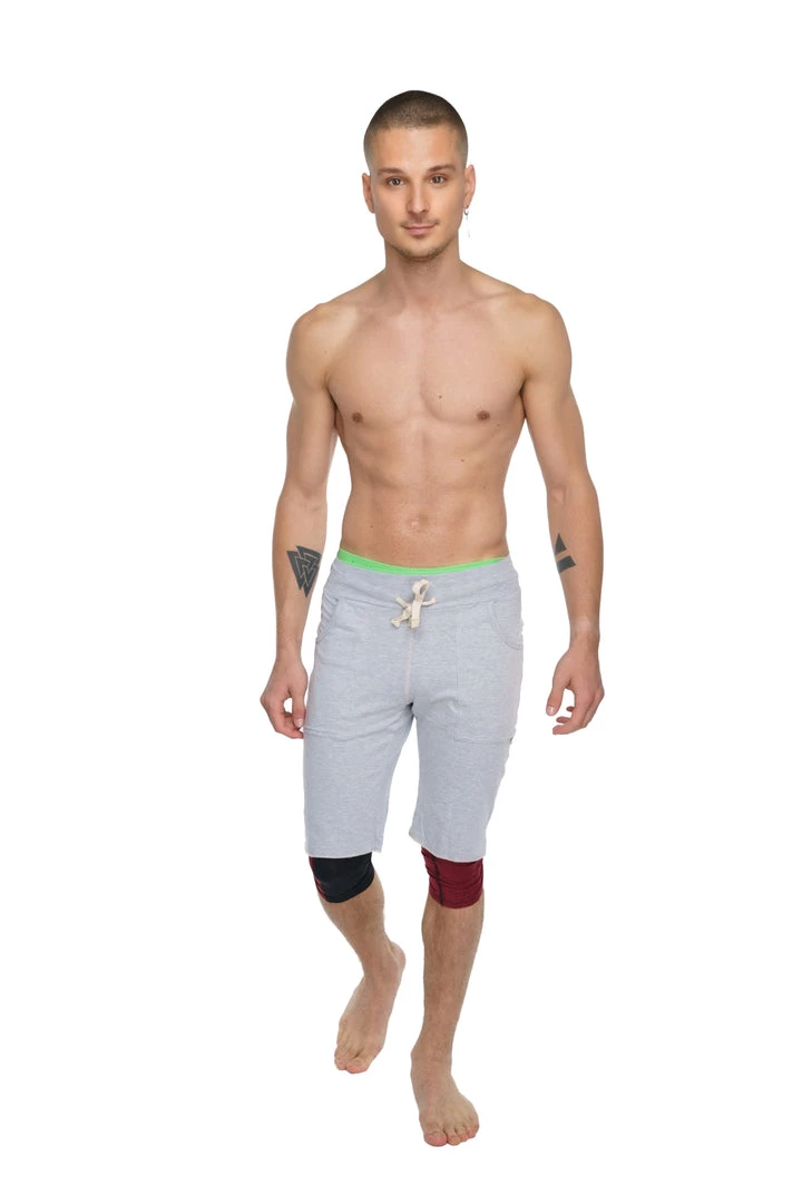 4-rth Performance Yoga Leggings - 3/4 (Brick Red Heather) MEN