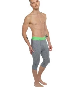 4-rth Performance Yoga Leggings - 3/4 (Steel Heather) MEN