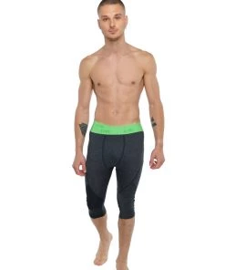 4-rth Performance Yoga Leggings - 3/4 (Charcoal Heather) MEN