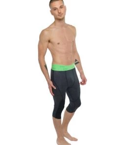 4-rth Performance Yoga Leggings - 3/4 (Charcoal Heather) MEN