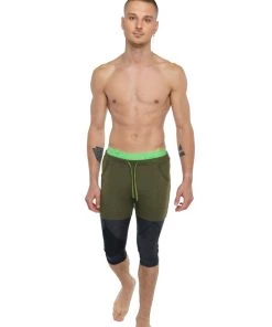 4-rth MEN Transition Yoga Short (Army Green)