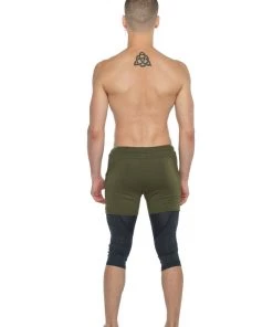4-rth MEN Transition Yoga Short (Army Green)