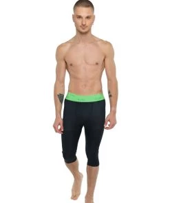 4-rth MEN Performance Yoga Leggings - 3/4 (Carbon Black)