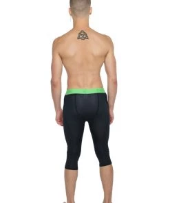 4-rth MEN Performance Yoga Leggings - 3/4 (Carbon Black)