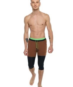 4-rth MEN Performance Yoga Leggings - 3/4 (Carbon Black)