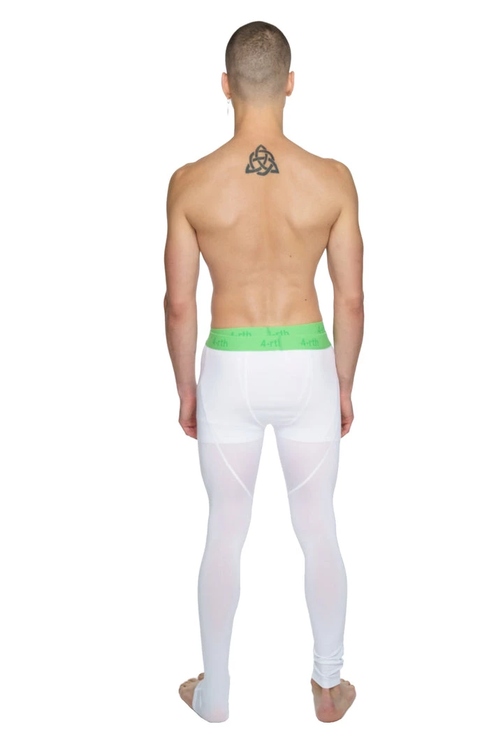 4-rth MEN Performance Yoga Leggings - Long (Arctic White)