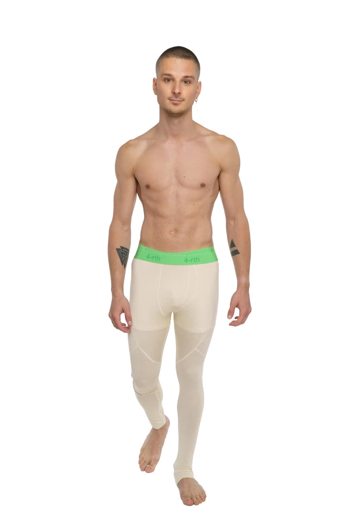 4-rth Performance Yoga Leggings - Long (Sand Beige) MEN