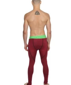 4-rth Performance Yoga Leggings - Long (Brick Red Heather)