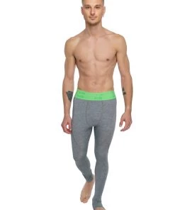 4-rth MEN Performance Yoga Leggings - Long (Steel Heather)