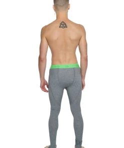 4-rth MEN Performance Yoga Leggings - Long (Steel Heather)