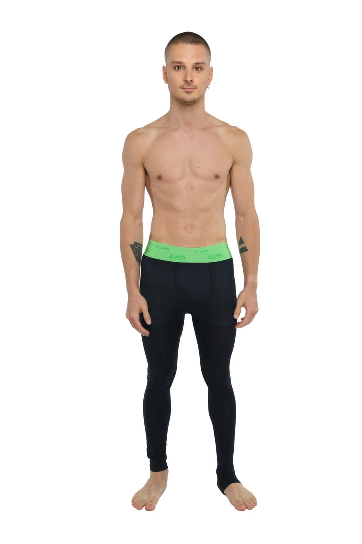 4-rth Performance Yoga Leggings - Long (Carbon Black) MEN