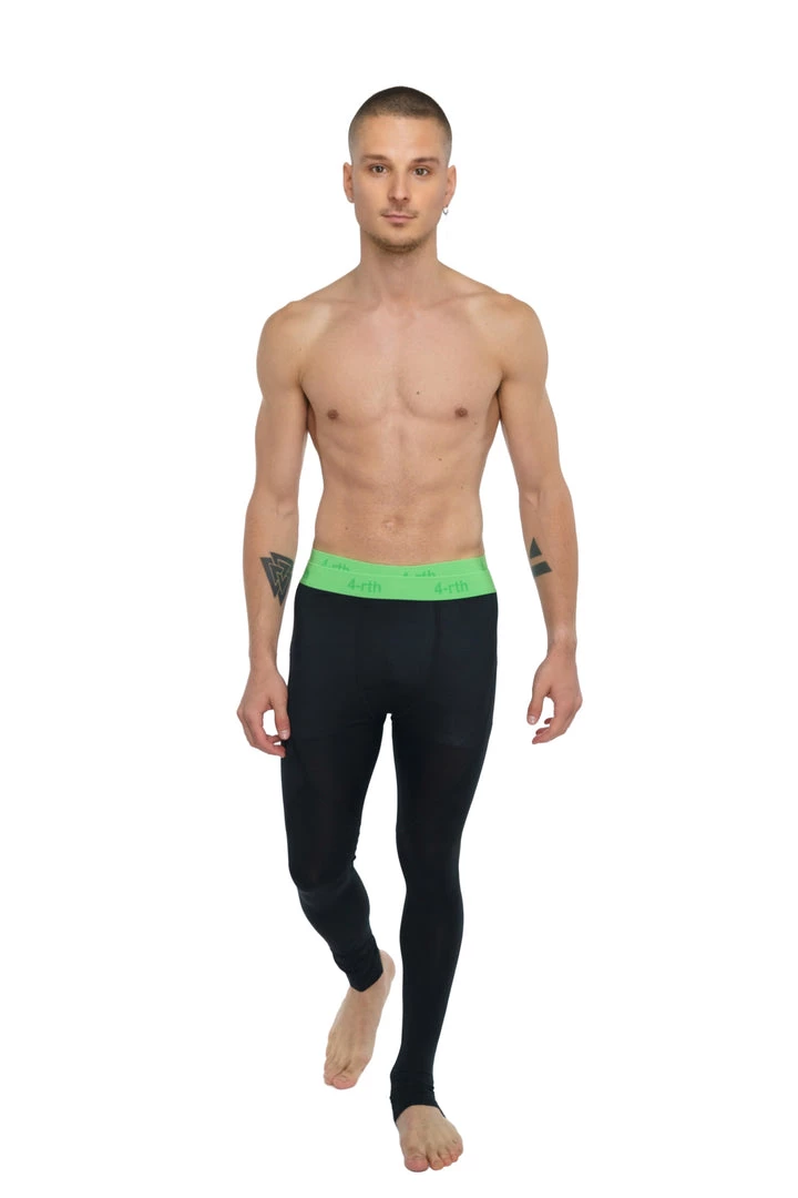 4-rth Performance Yoga Leggings - Long (Carbon Black) MEN