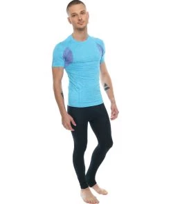 4-rth Designer Raglan Crew-Neck Tee (Coral Shelf W/Lavender Acccent) MEN