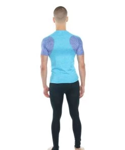 4-rth Designer Raglan Crew-Neck Tee (Coral Shelf W/Lavender Acccent) MEN