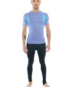 4-rth Designer Raglan Crew-Neck Tee (Lavender W/Coral Accent) MEN