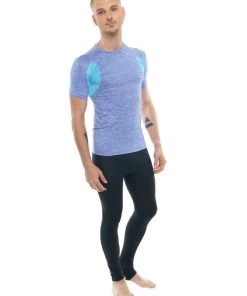 4-rth Designer Raglan Crew-Neck Tee (Lavender W/Coral Accent) MEN