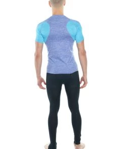 4-rth Designer Raglan Crew-Neck Tee (Lavender W/Coral Accent) MEN