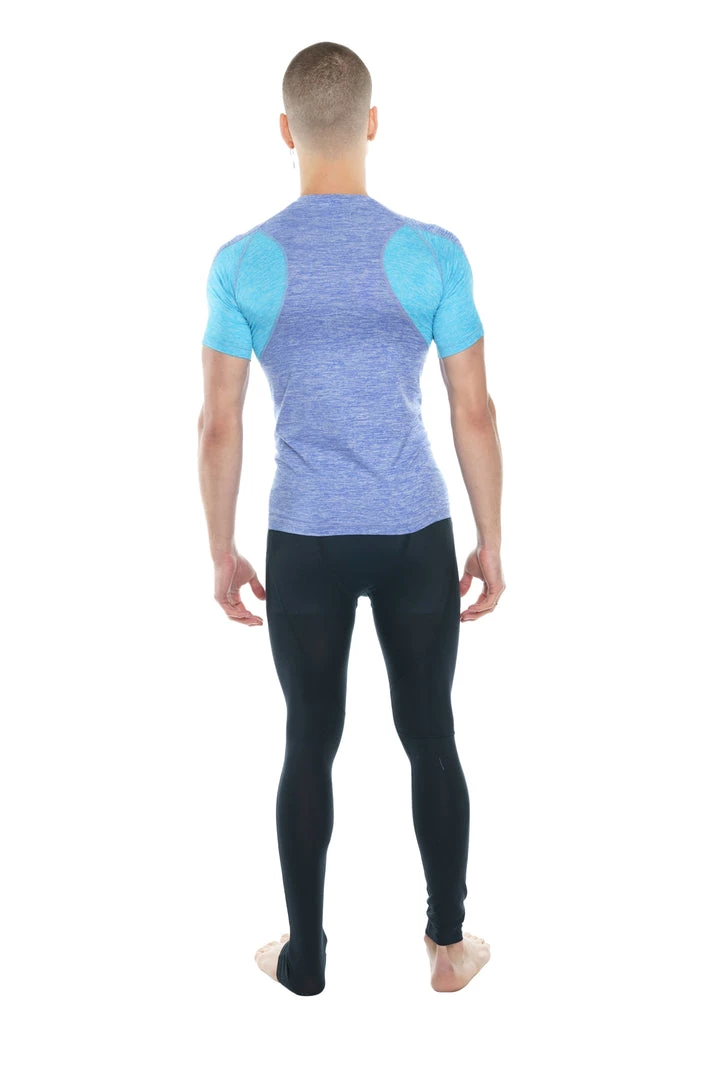 4-rth Designer Raglan Crew-Neck Tee (Lavender W/Coral Accent) MEN