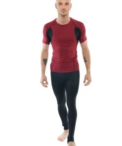 4-rth MEN Designer Raglan Crew-Neck Tee (Brick W/Black Accent)