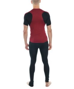 4-rth MEN Designer Raglan Crew-Neck Tee (Brick W/Black Accent)