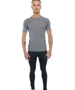 4-rth MEN Designer Raglan Crew-Neck Tee (Steel Gray)