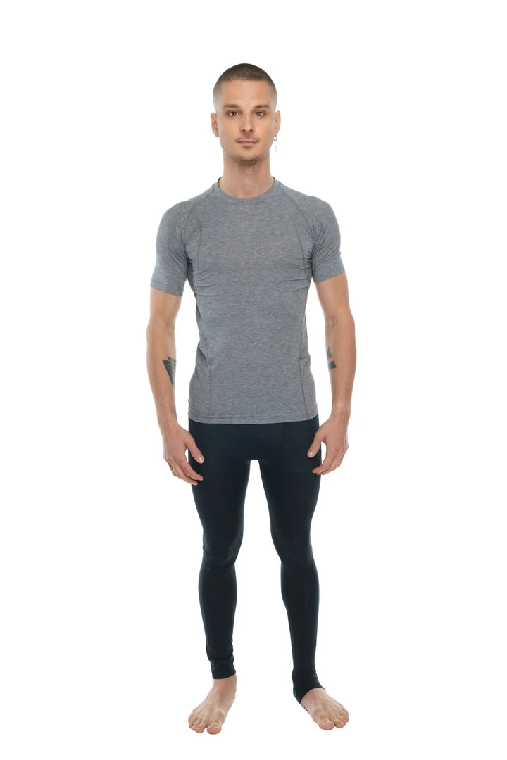 4-rth MEN Designer Raglan Crew-Neck Tee (Steel Gray)