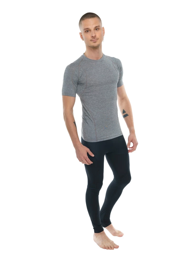 4-rth MEN Designer Raglan Crew-Neck Tee (Steel Gray)