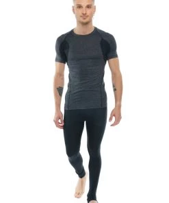 4-rth Designer Raglan Crew-Neck Tee (Charcoal W/Black Accent)