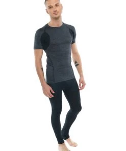 4-rth Designer Raglan Crew-Neck Tee (Charcoal W/Black Accent)