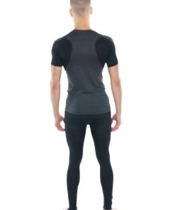 4-rth Designer Raglan Crew-Neck Tee (Charcoal W/Black Accent)