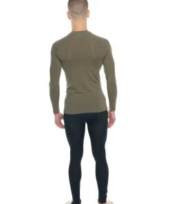 4-rth MEN Designer Raglan Crew-Neck Tee - Long Sleeve (Olive Green)