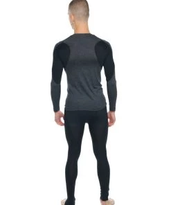 4-rth Designer Raglan Crew-Neck Tee - Long Sleeve (Charcoal W/Black Accent)