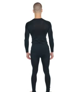 4-rth MEN Designer Raglan Crew-Neck Tee - Long Sleeve (Carbon Black)