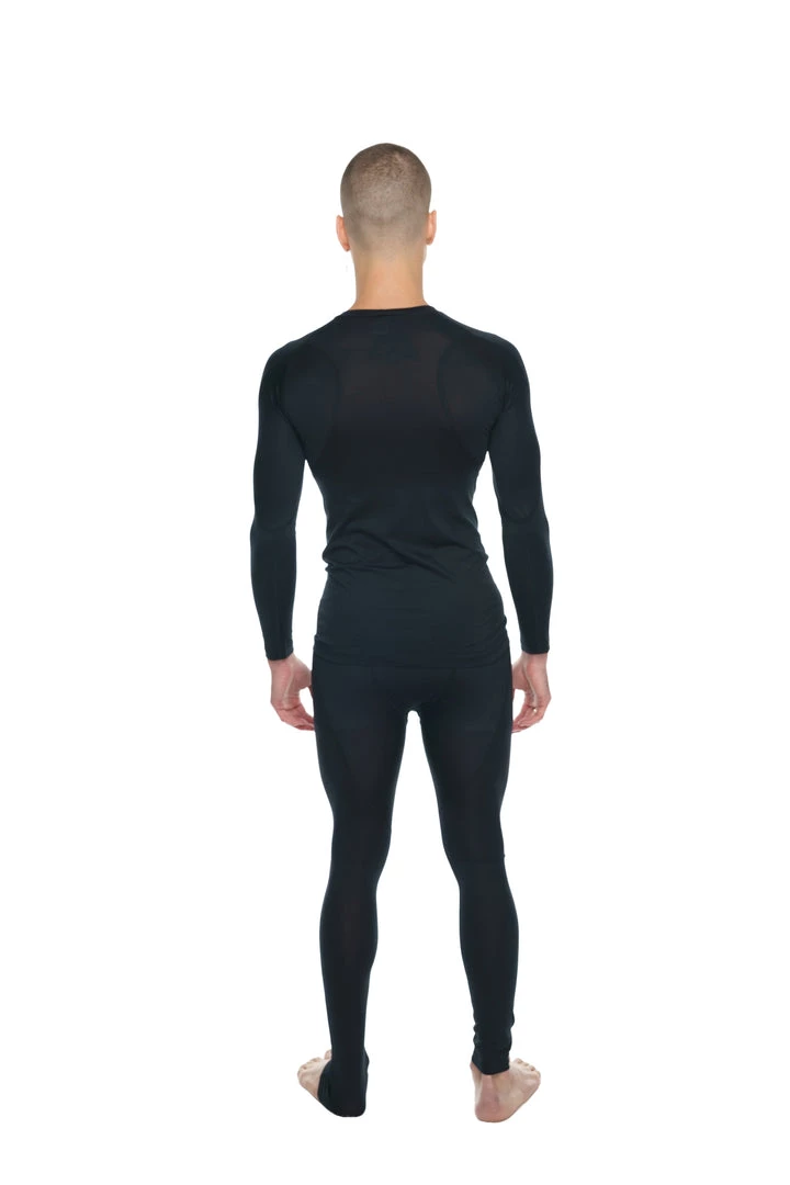 4-rth MEN Designer Raglan Crew-Neck Tee - Long Sleeve (Carbon Black)