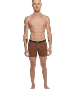 4-rth Transition Yoga Short (Chocolate W/Black & Green)