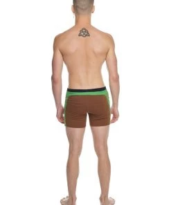4-rth Transition Yoga Short (Chocolate W/Black & Green)